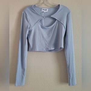 Sixth June Sz Large Cutout Crop Top